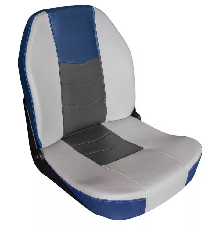 Wise Quantum Series High Back Boat Seat, Blue/Charcoal/Marble• 3340-1789