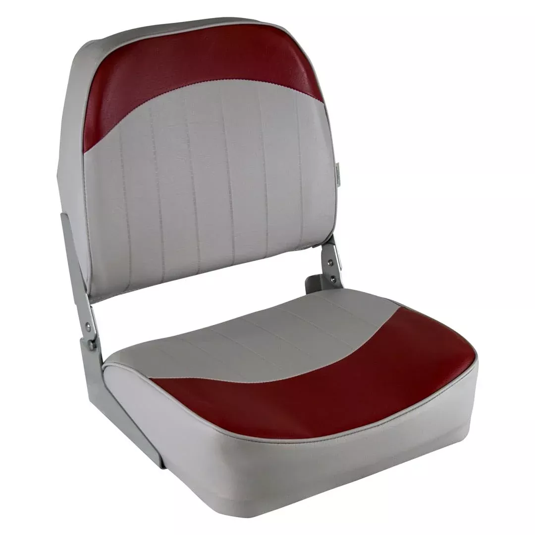 Wise Standard Low Back Fishing Seat, Gray/Red• 8WD734PLS-661