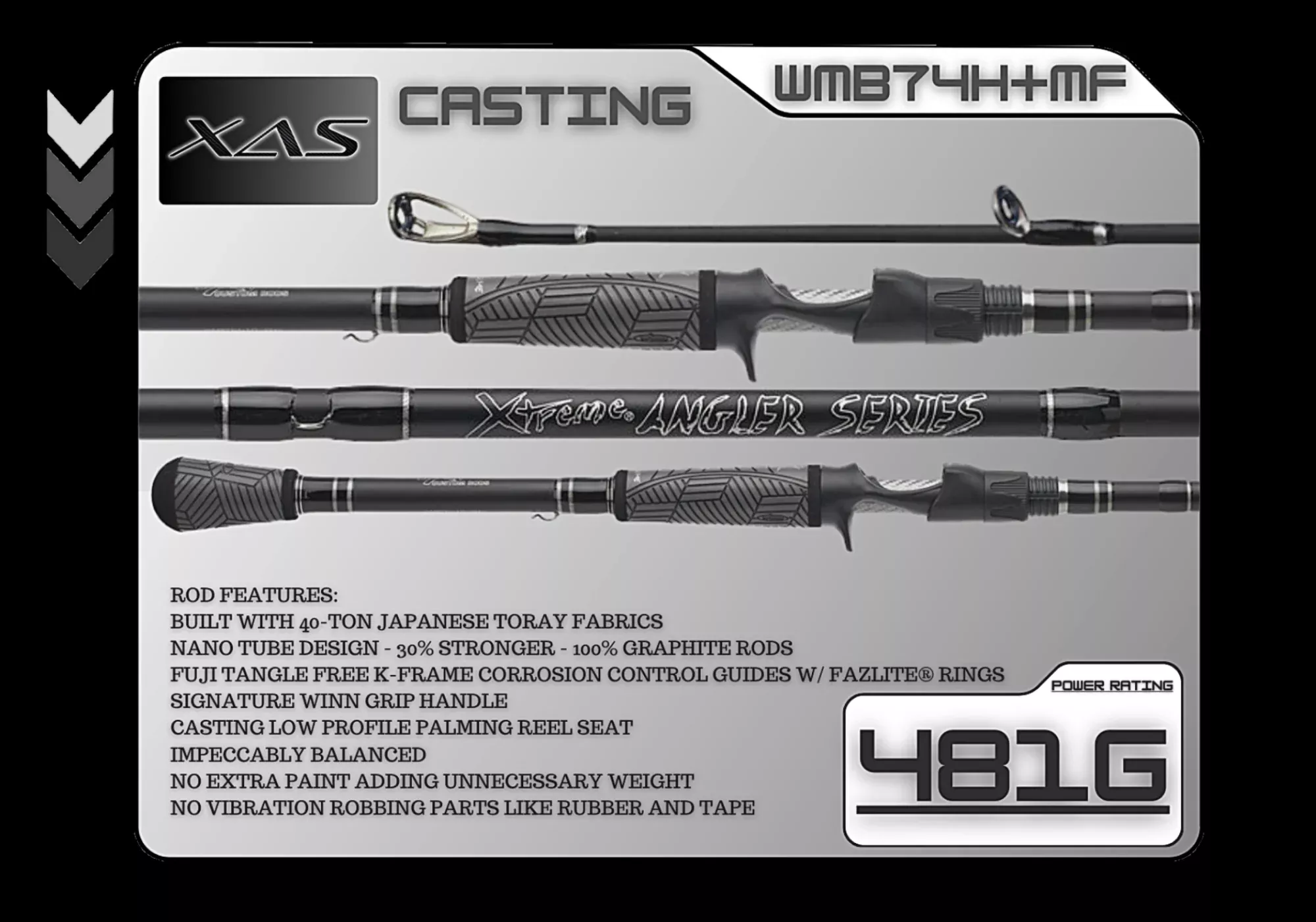 WMB74H+MF 7’4″ Heavy-Plus Mod-Fast