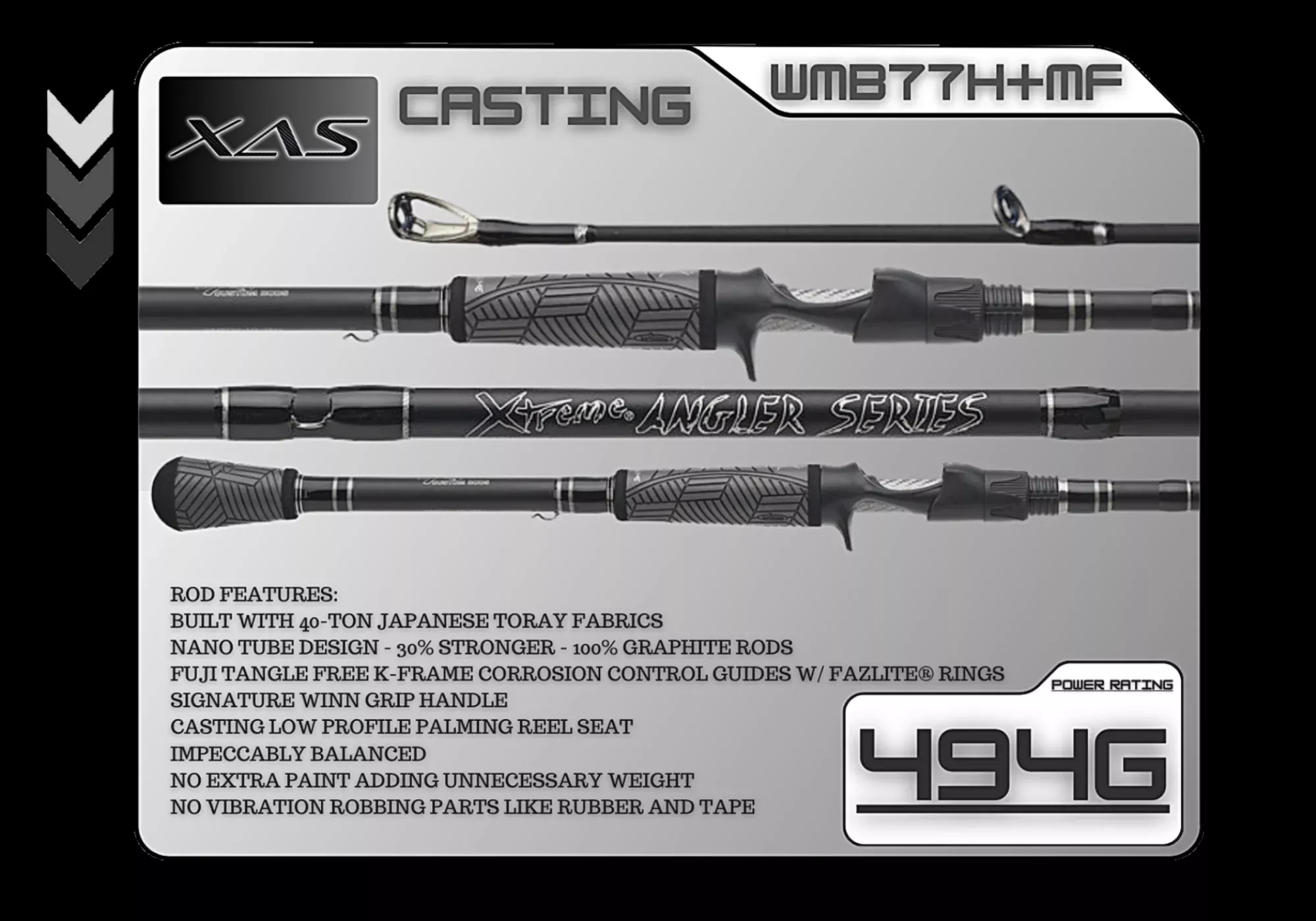 WMB77H+MF 7’7″ Heavy Plus Mod- Fast
