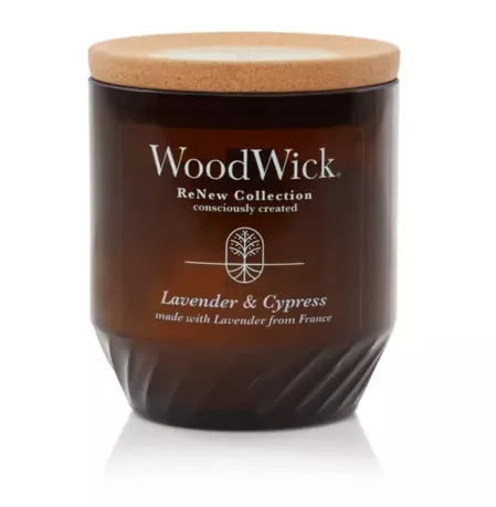 Woodwick Medium Renew Candle – Lavender & Cypress #1726346