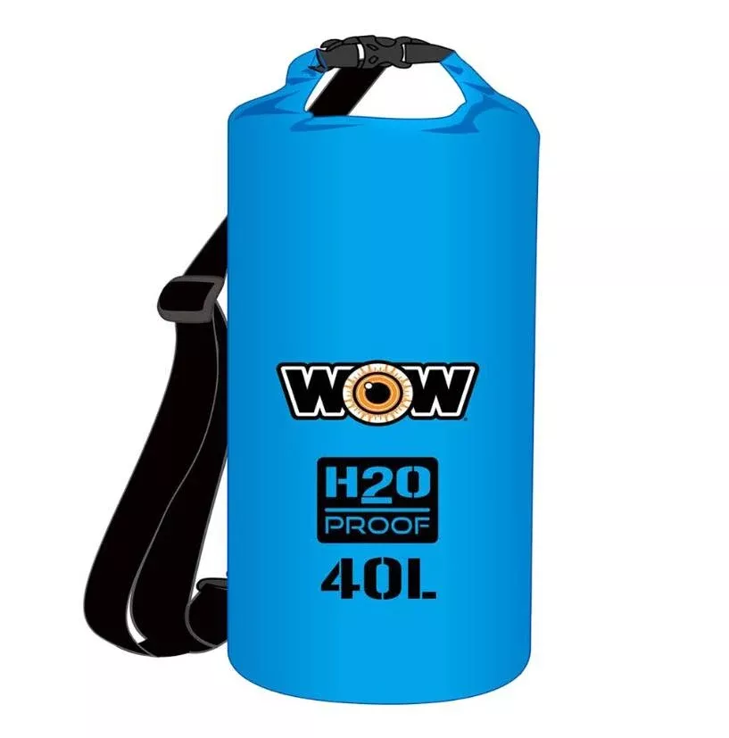 Wow Watersports Waterproof Pouch With Shoulder Strap – 40 Liter – Blue• 18-5100B