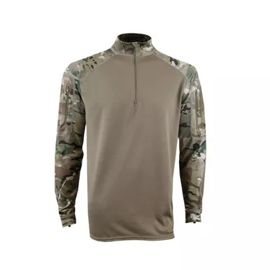 XGO Men’s Performance Combat Long Sleeve Zip Mock Shirt