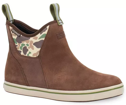 Xtratuf Men’s Leather Ankle Deck Boot – Brunette Chocolate #XALDCAM