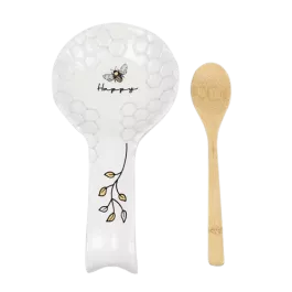 Young's Inc Honey Bee Spoon Rest with Spoon