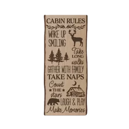 Young's Inc Wood Cabin Wall Sign