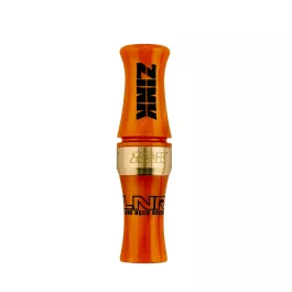 Zink Calls Long Neck Rocker Competition Goose Call – Acrylic – Orange Marble